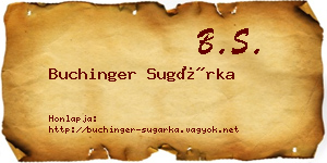 Buchinger Sugárka névjegykártya